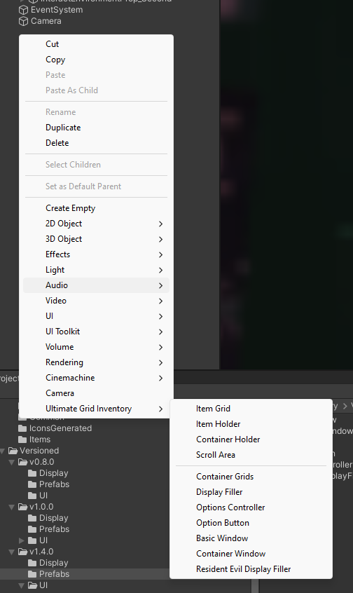Resident Evil Display Filler Menu