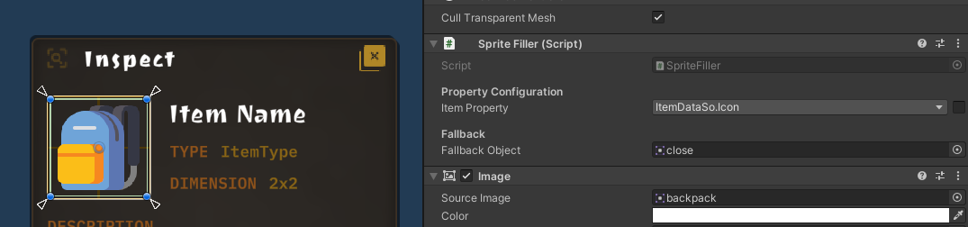 Showing the Sprite Filler