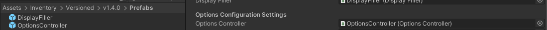 Referencing the Options Controller on Inventory Settings SO