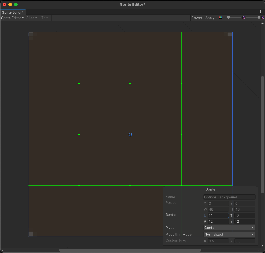 Configuring the Options Controller Background