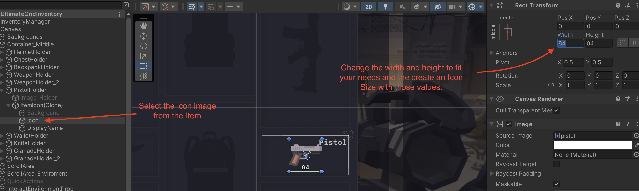 Icon Size Adjustments
