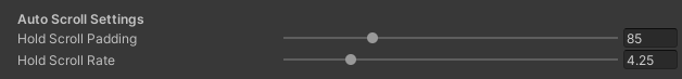 Auto Scroll Settings Section