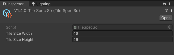 Configuring TileSpecSO
