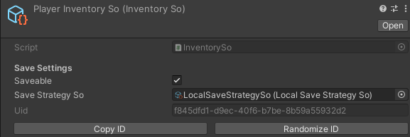 Inventory Save Settings
