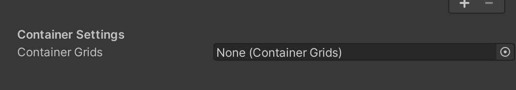 Container Grids property in the Container Data SO