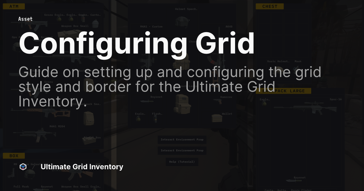 Configuring Grid Ultimate Grid Inventory